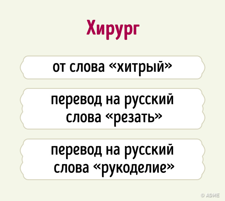 Даже если вы&nbsp;отлично знаете русский язык, происхождение этих слов вас удивит